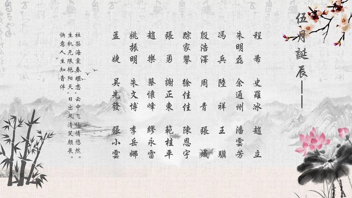 【生日祝?！抗ё?5月生日的員工生日快樂！